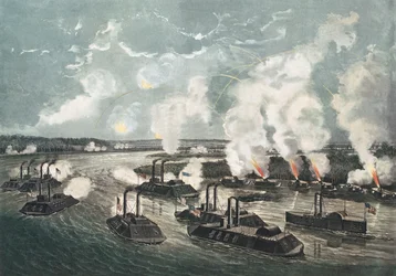 Beschuss und Eroberung der Insel Nr. 10 am Mississippi River, 7. April 1862